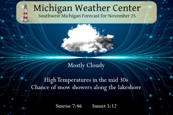 Michigan Cloud Cover on Monday 11 Dec at 12pm CST