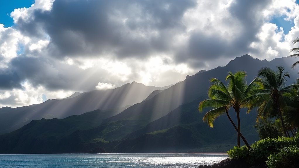 brief nighttime rain showers