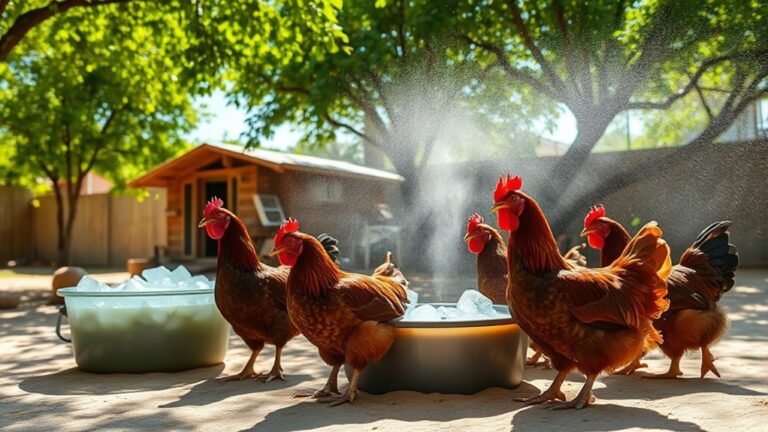chickens stay cool outdoors