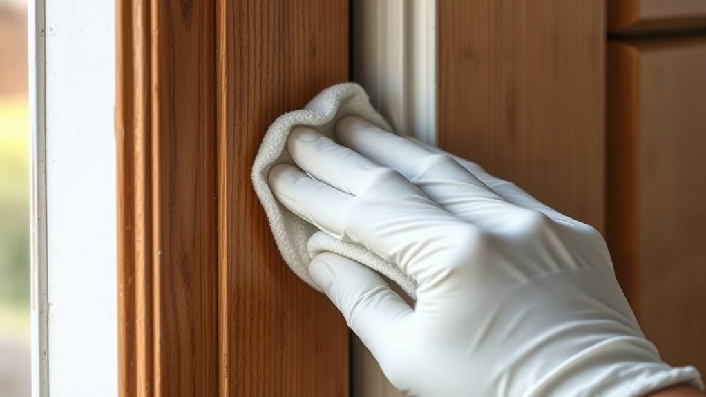 clean dry inspect door frame