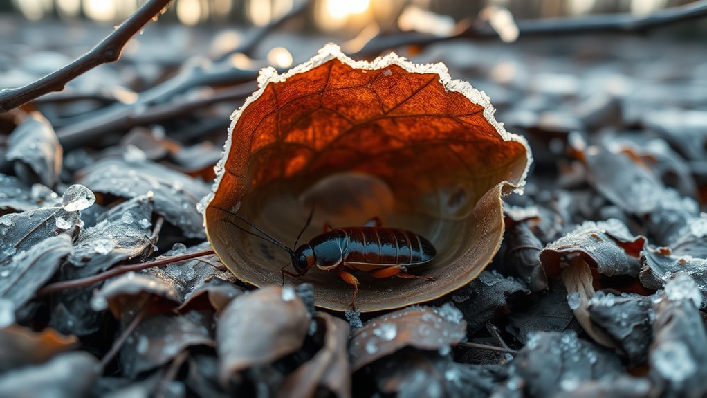 cockroaches endure winter cold