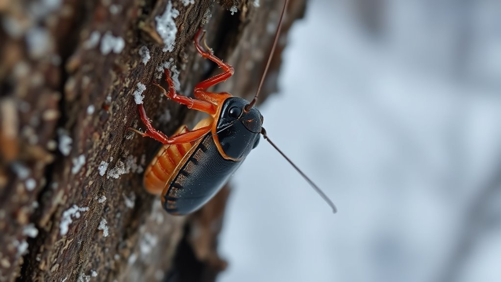 cockroaches endure winter cold