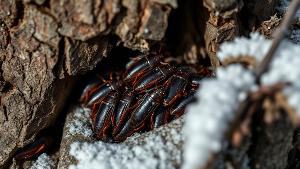 cockroaches hide in wall
