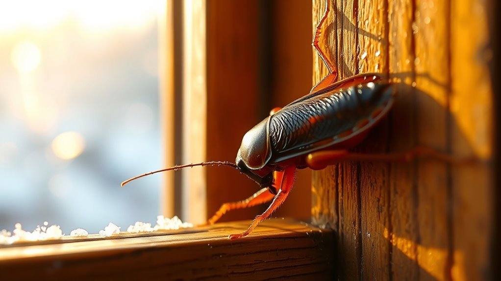 cockroaches seek indoor warmth