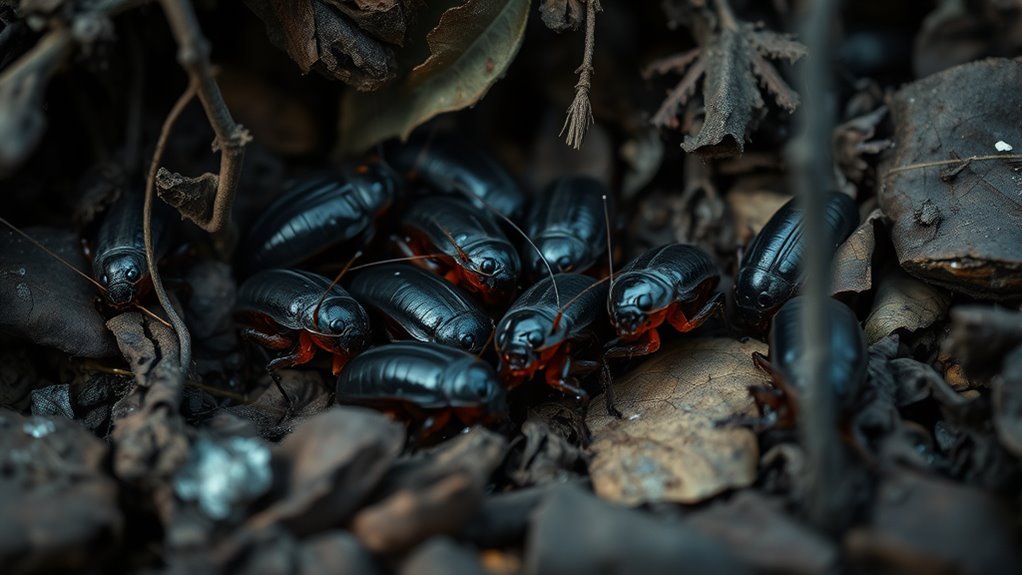 cockroaches seek warm shelter