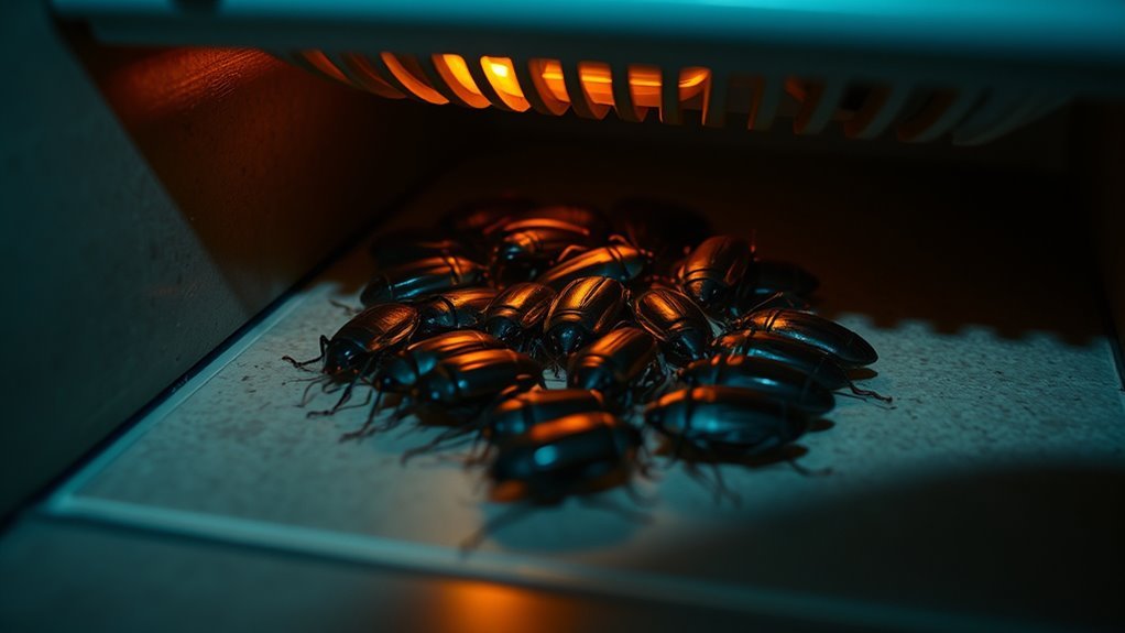 cockroaches seek warmth indoors