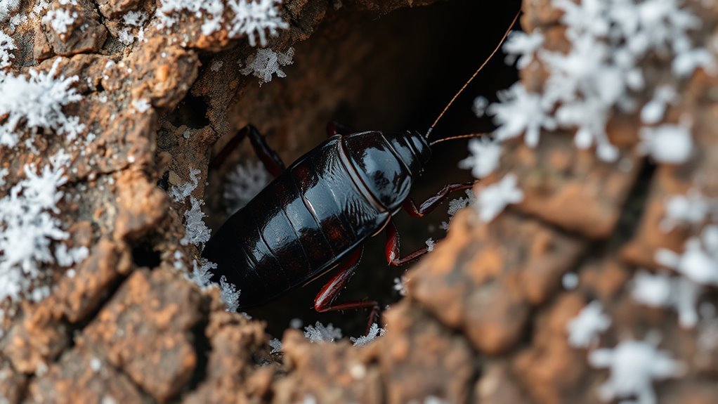 cockroaches seek warmth indoors