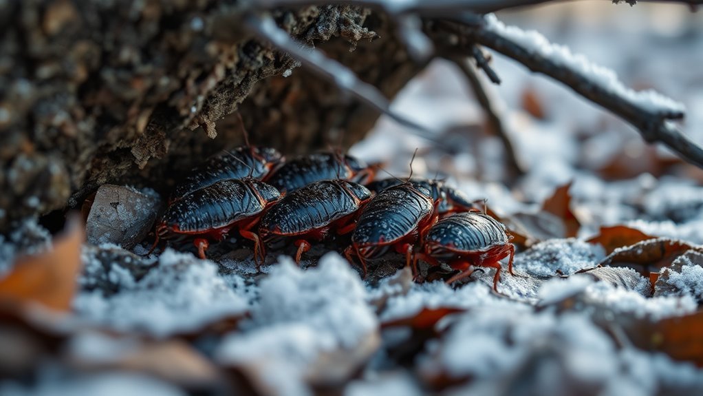 cockroaches survive winter indoors