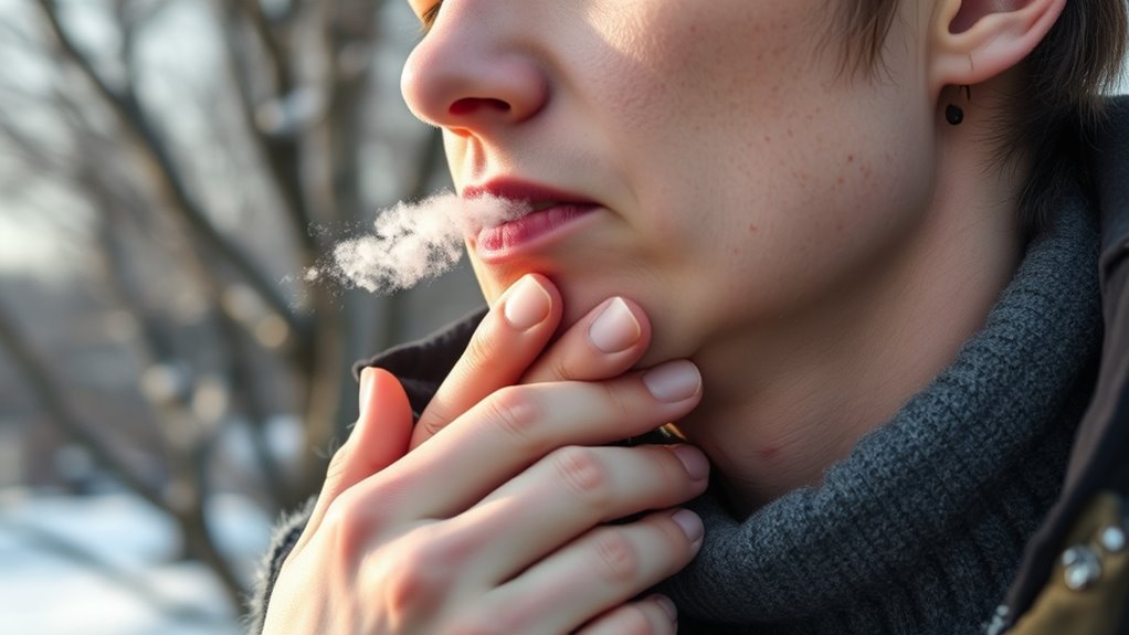 cold air causes throat dryness