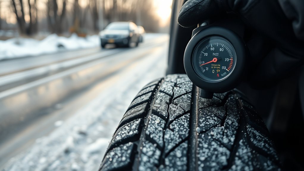 cold air contracts pressure drops