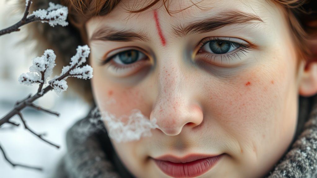 cold induced blood vessel constriction