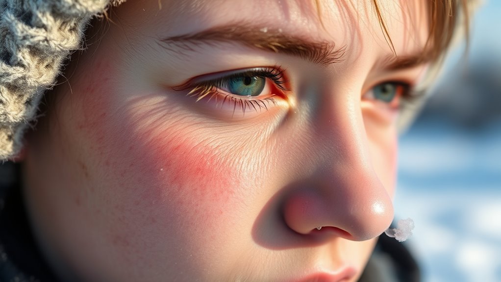 cold induced blood vessel constriction