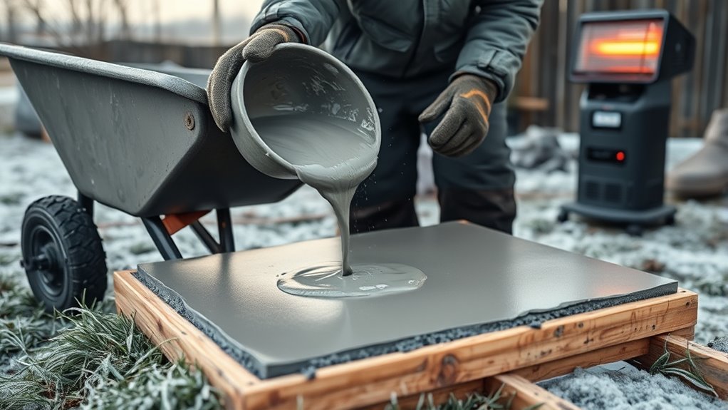 cold weather cement pouring