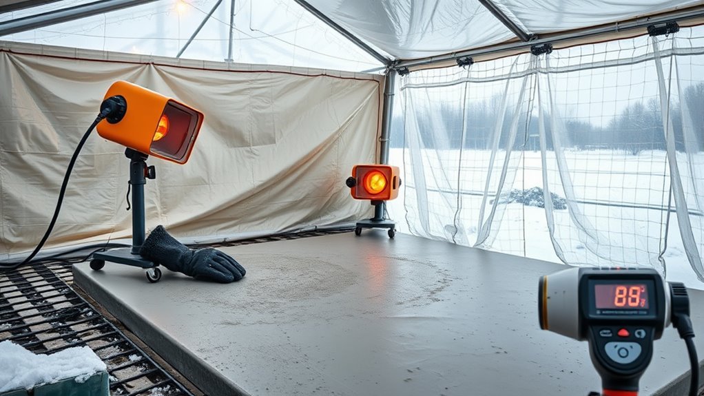 cold weather concrete drying