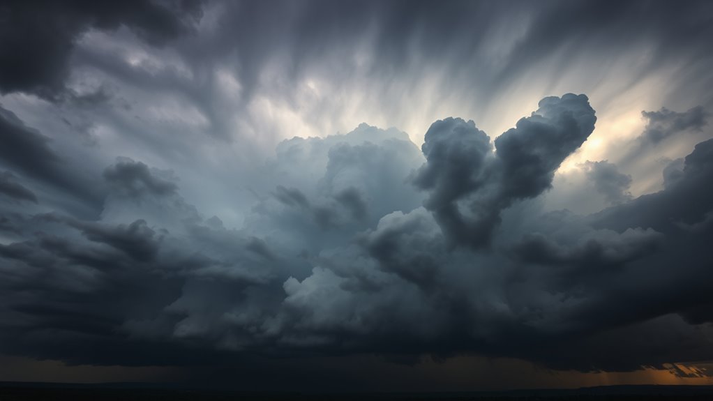 dark clouds signal weather change