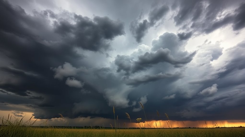 darkening sky signals storm