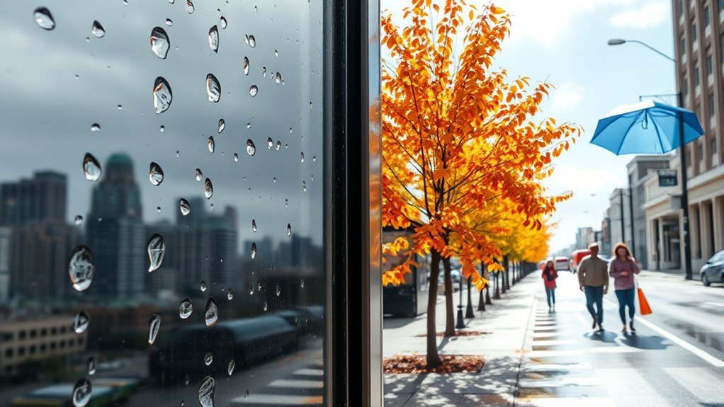 describe weather ongoing or completed