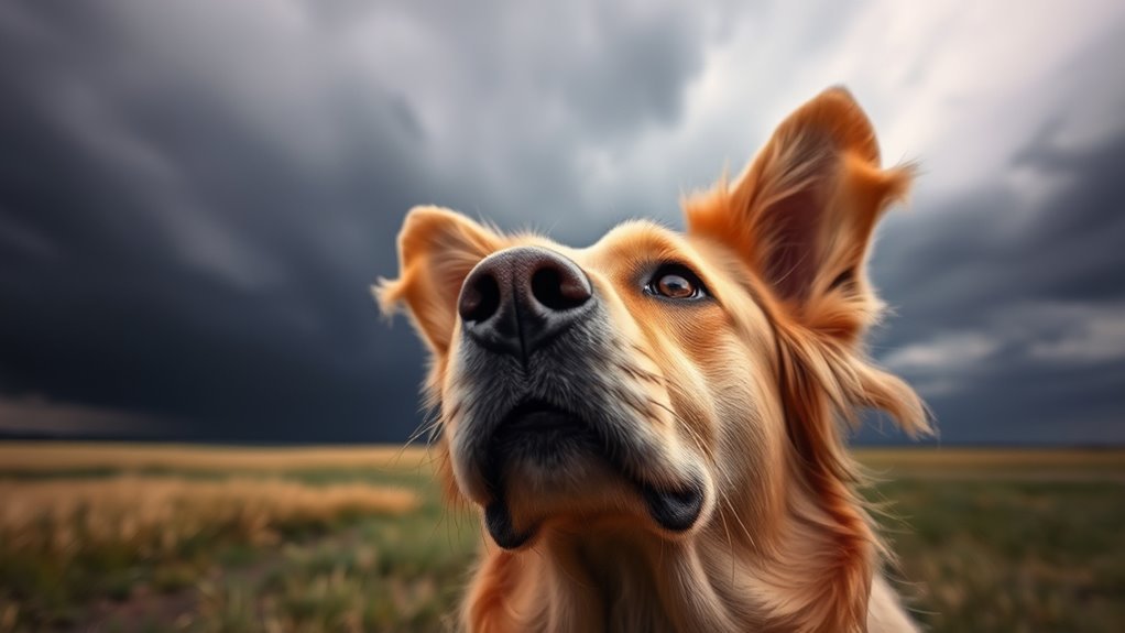 dogs detect distant storm sounds