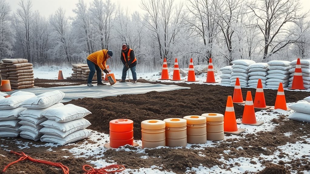 ensure ground and materials ready