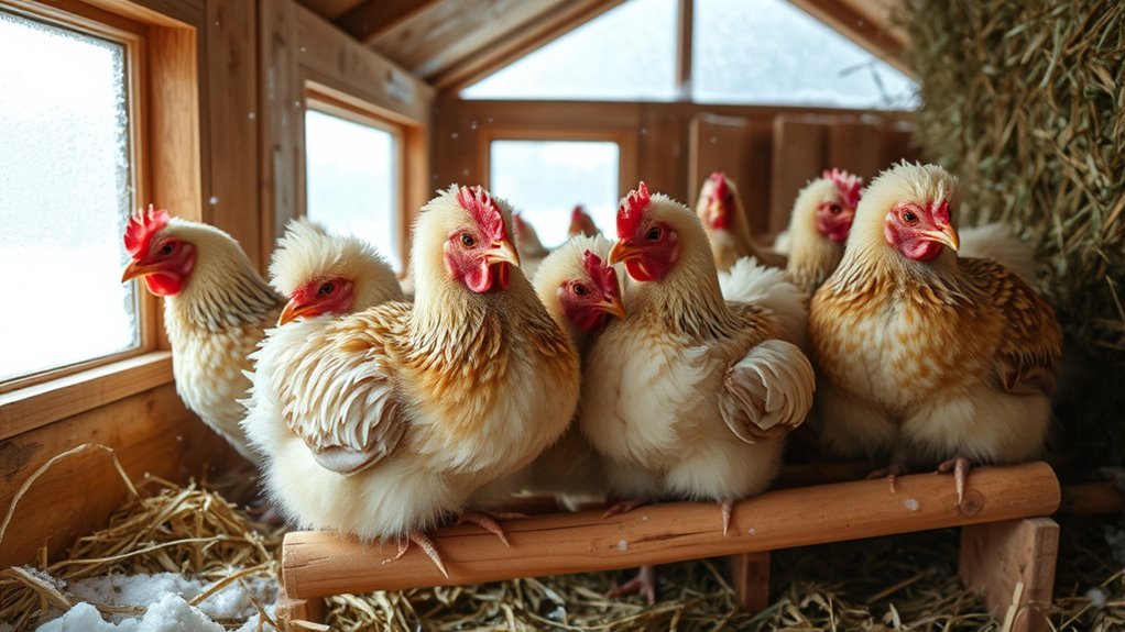 feather insulation and huddling