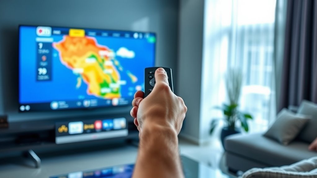 finding weather channel on dish