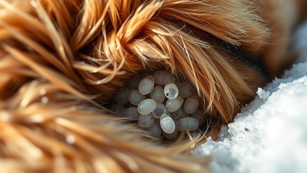 flea eggs survive indoors