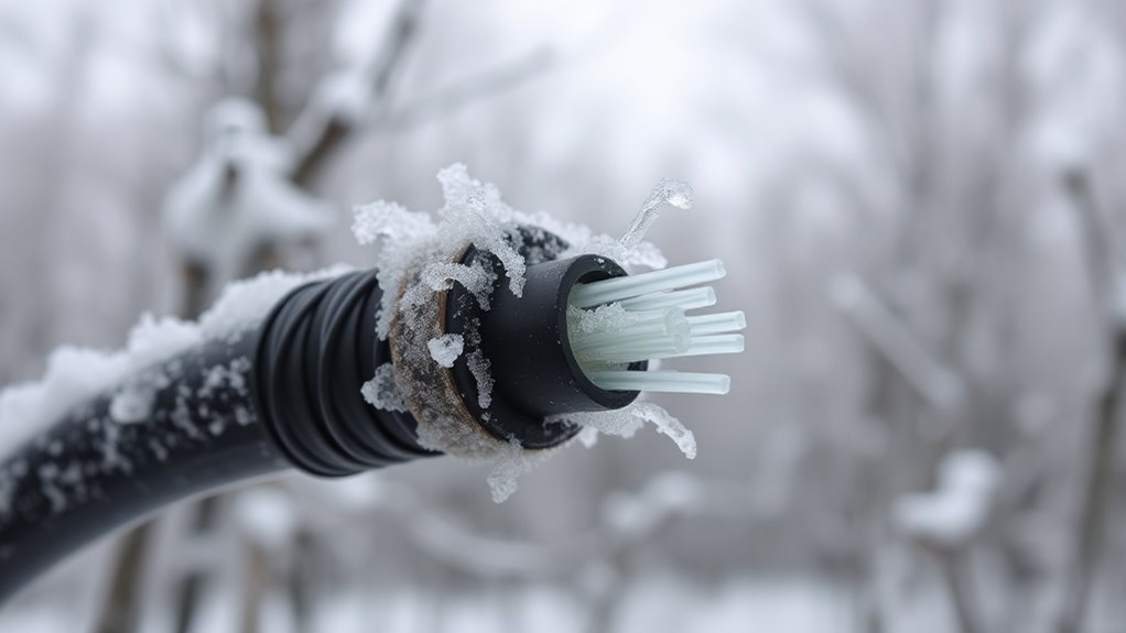 freezing damages outdoor cables