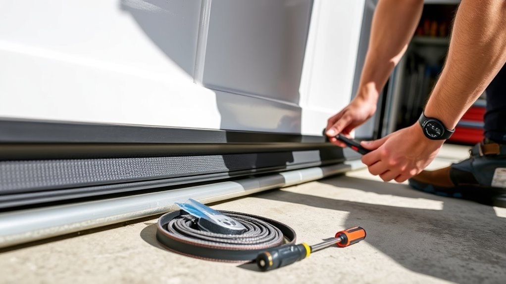 garage door weather stripping installation