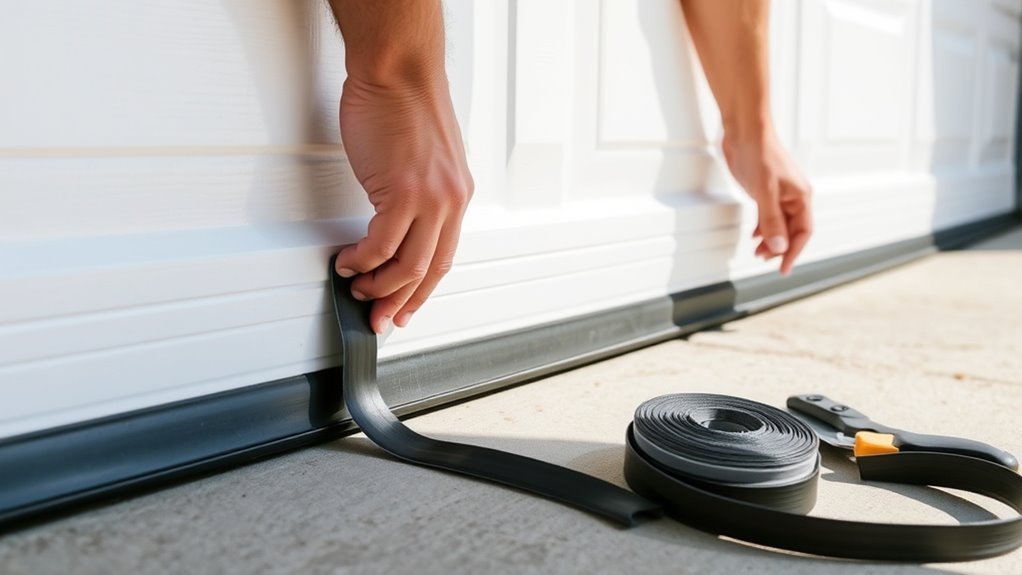 garage door weather stripping installation