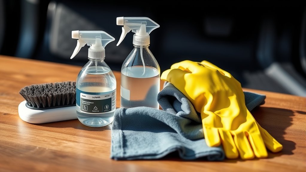 gather cleaning supplies efficiently