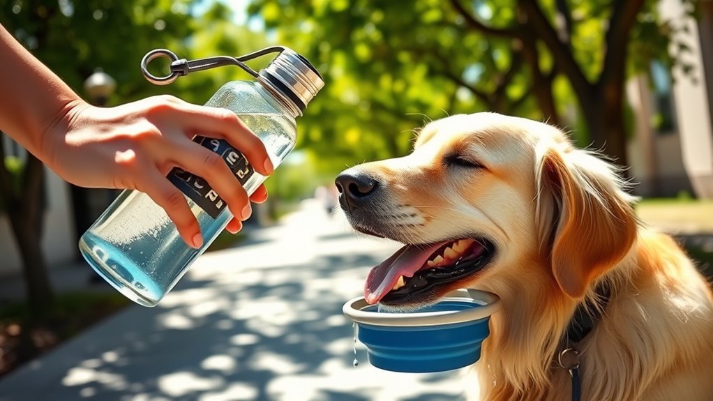 hydrate dogs during walks