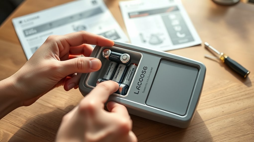 insert batteries correctly reset