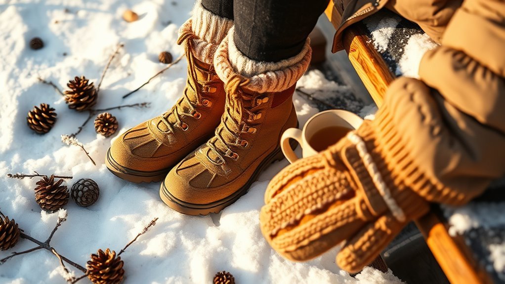 keep feet warm outdoors