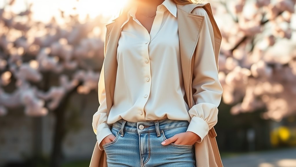 lightweight breathable silk blouses