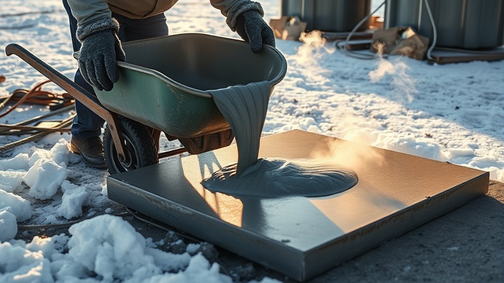 monitor concrete temperature closely