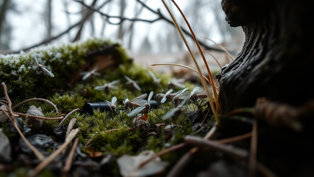 mosquitoes overwinter in sheltered habitats