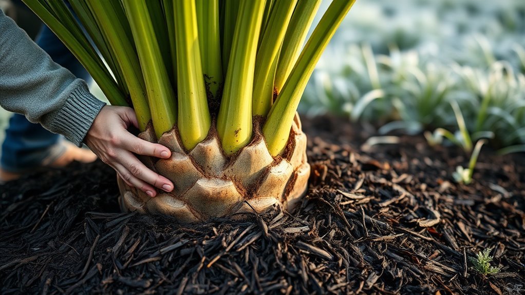 mulch protects palm roots