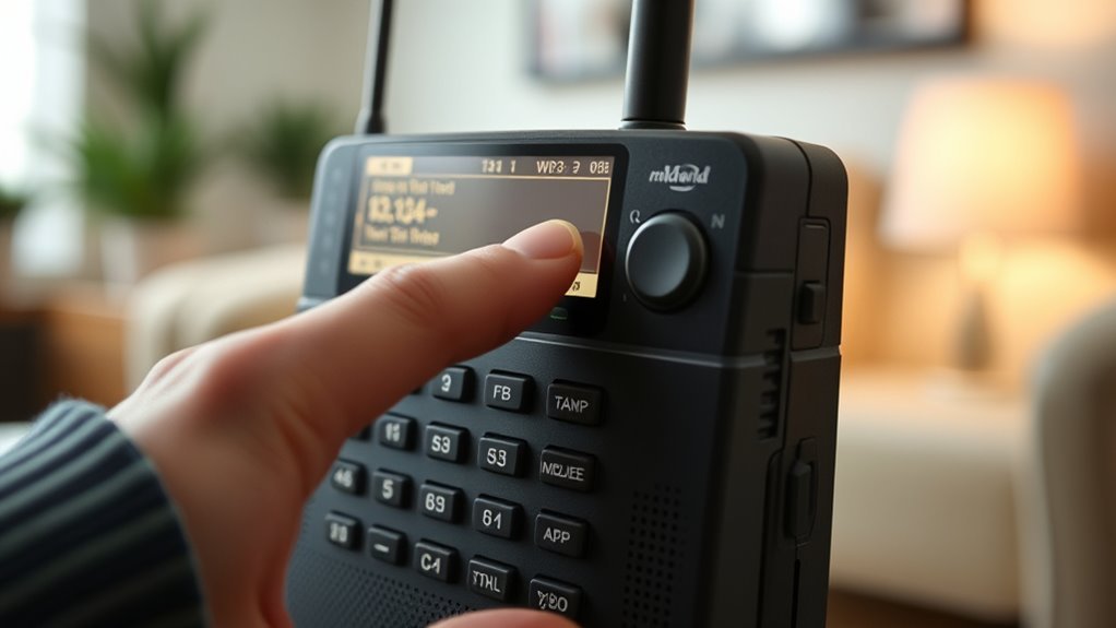 navigate menu with buttons