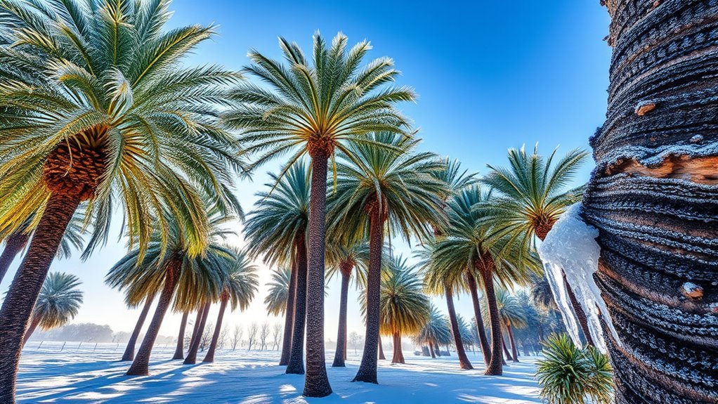 palm trees survive cold weather