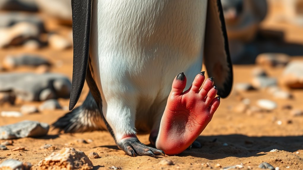 penguin feet regulate body temperature