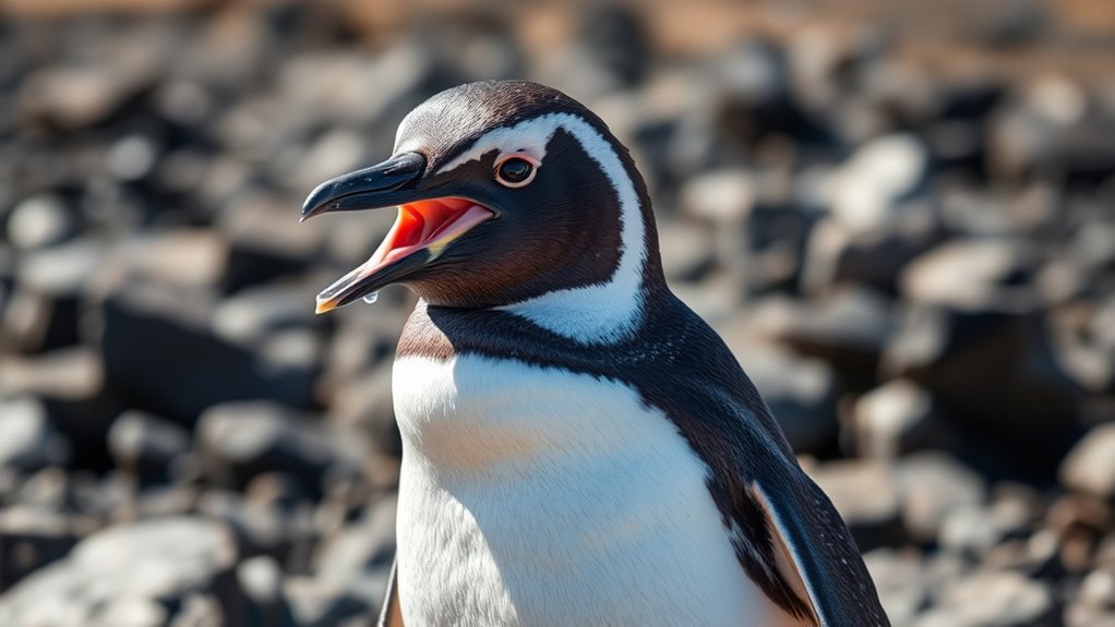 penguins shed heat efficiently