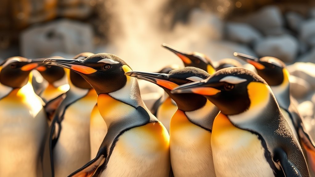 penguins use cooling behaviors
