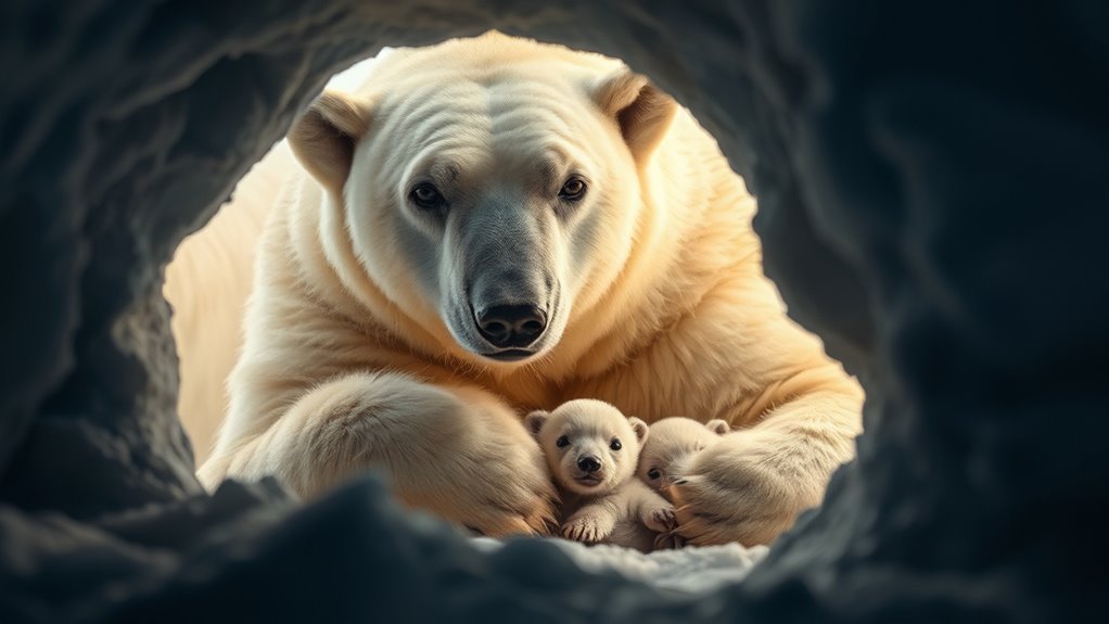 polar bear dens collapsing