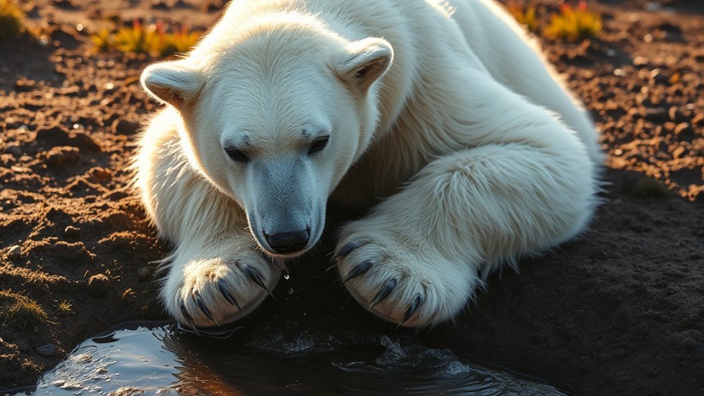 polar bears cool with shade