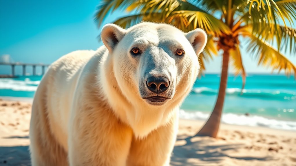 polar bears struggle in warmth