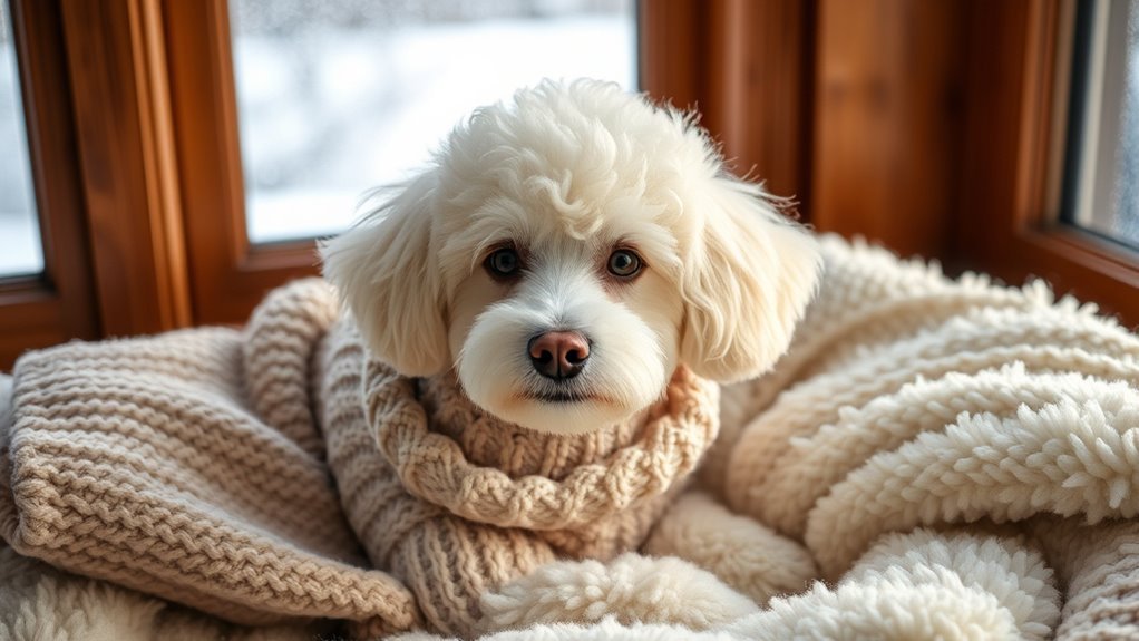 poodles enjoy warm clothing