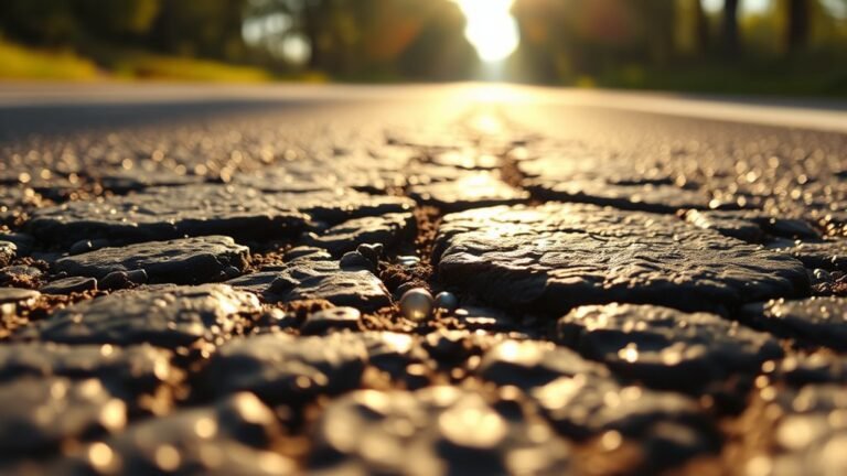 road tar melts and becomes sticky