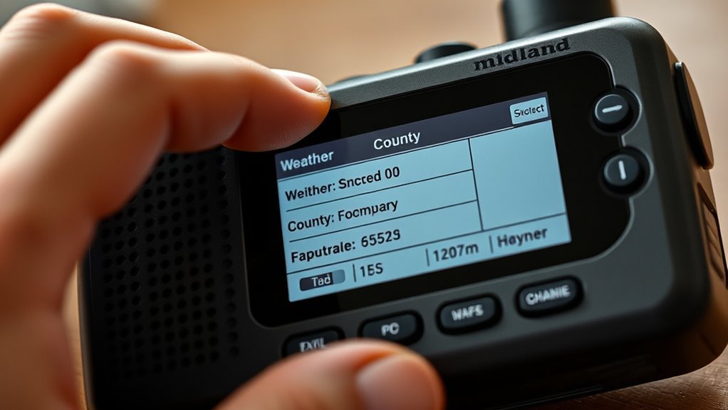 select location and counties