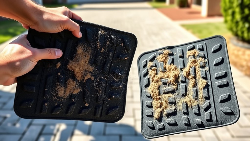 shake and clean outdoors