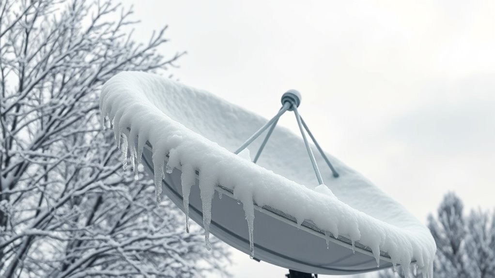 snow blocks satellite signals